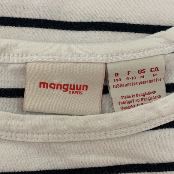 Girls Crop Baby Tee (striped) - Picture 3 of 3